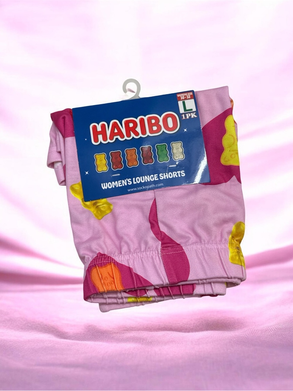 HARIBO Women's Pink Lounge Shorts - Gummy Bear Print
